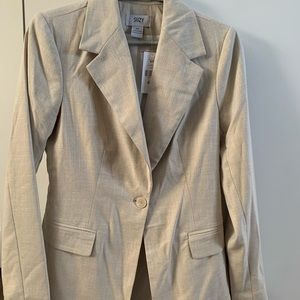 Linen look spring suit